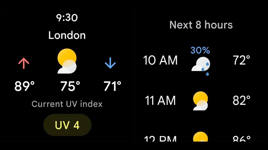 Weather en Wear OS