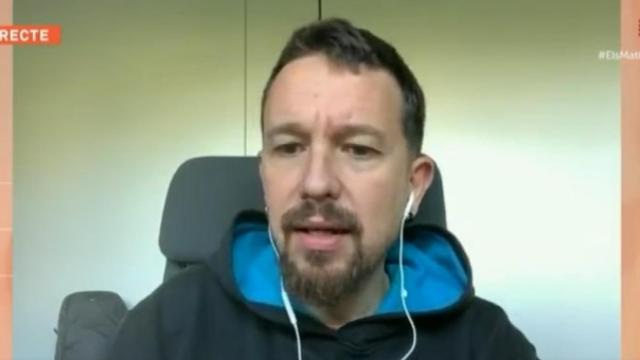 El exvicepresidente del Gobierno y exlíder de Podemos, Pablo Iglesias, este miércoles en TV3.