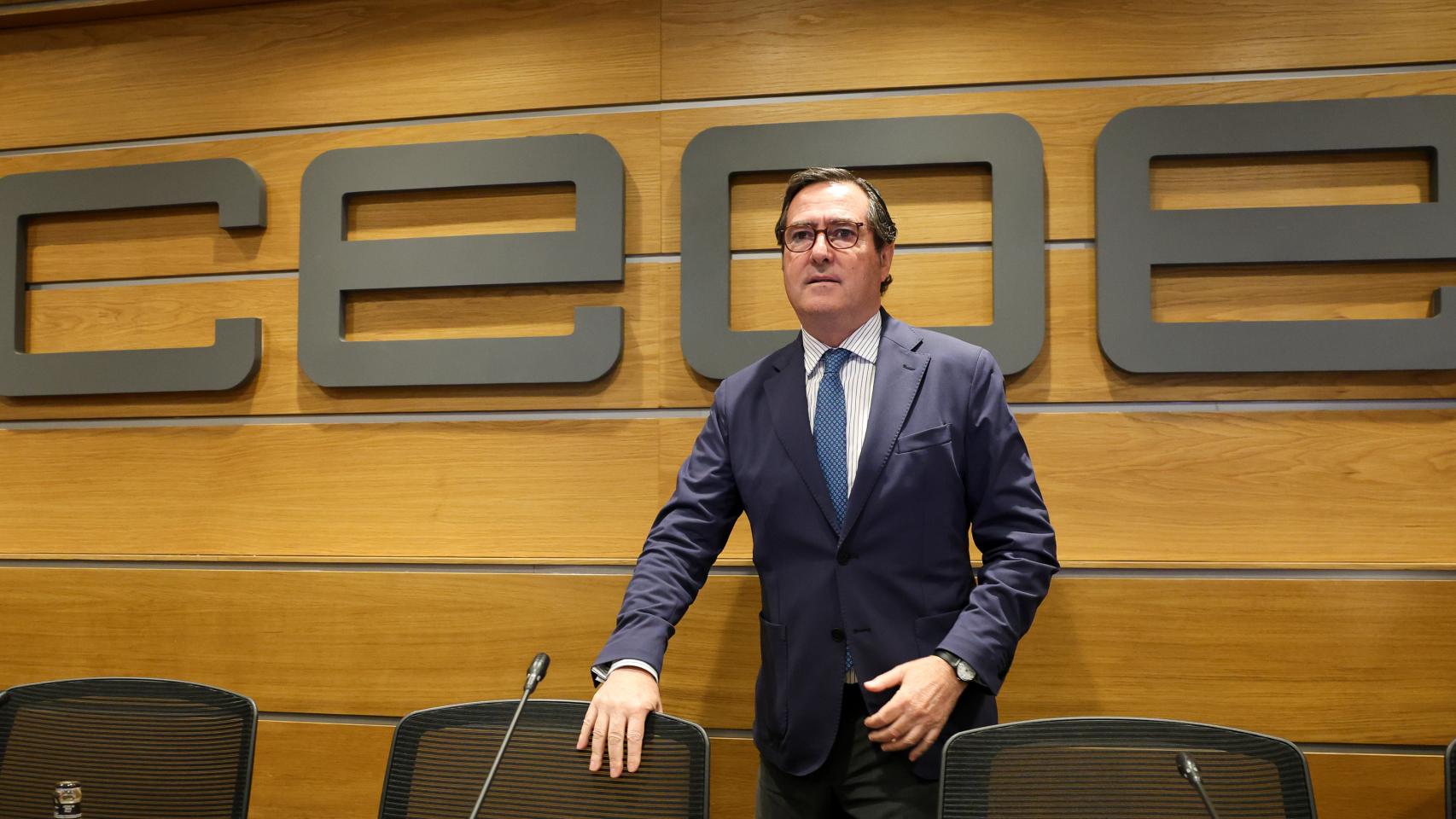 El presidente de CEOE, Antonio Garamendi