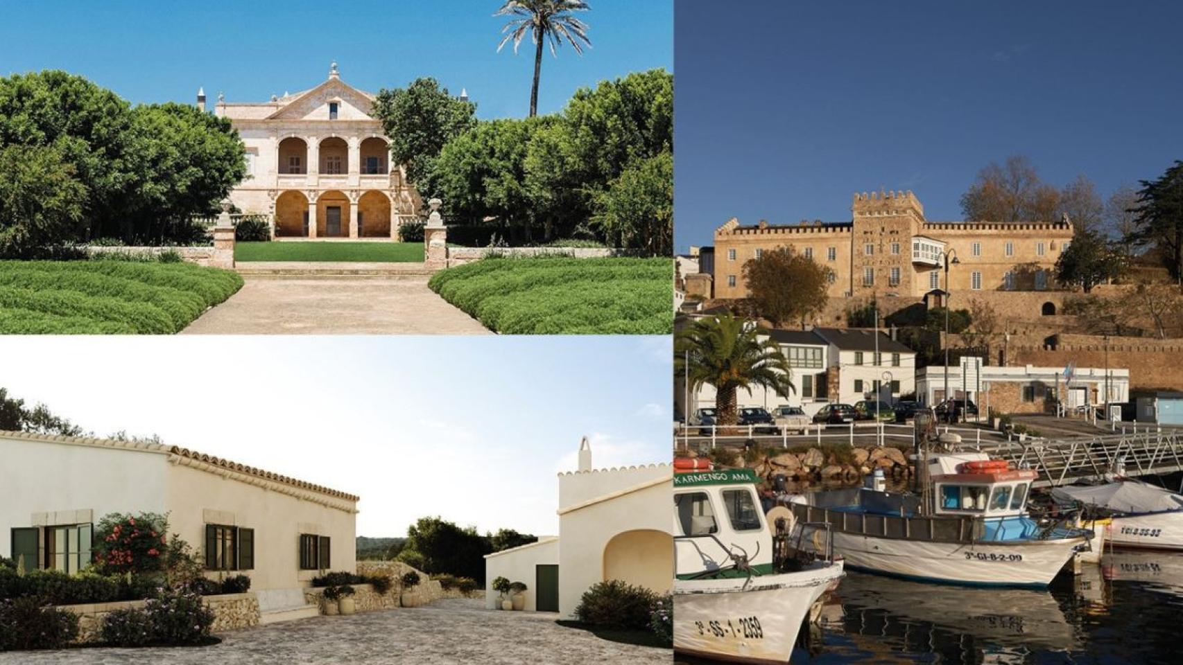 Arriba a la izquierda Son Vell, debajo Santa Ana y a la derecha el Palacio de Figueras.