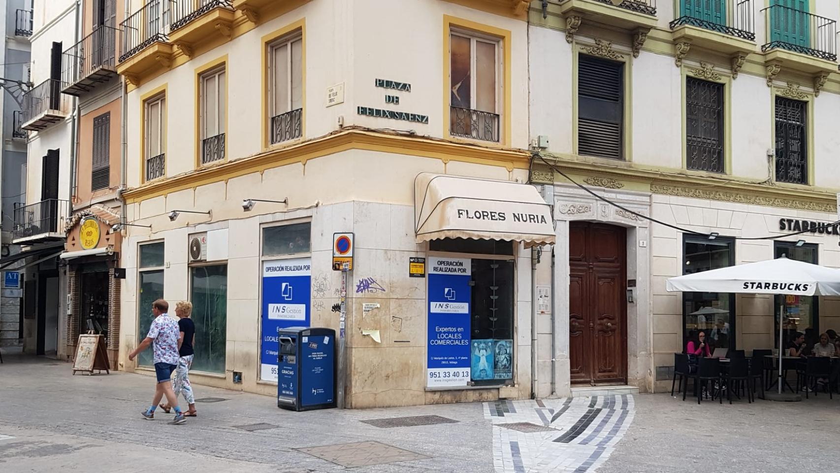 Local de la Plaza Félix Sáenz donde abrirá una pizzería.