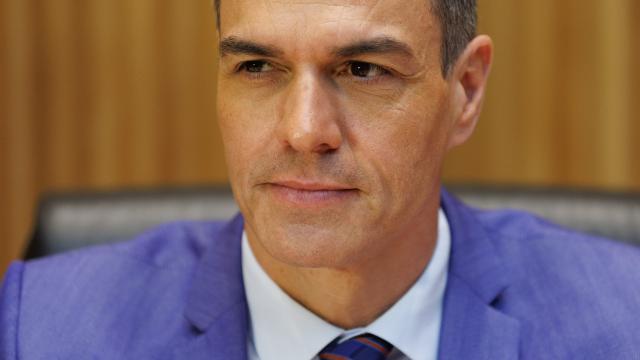 Pedro Sánchez durante una durante una reunión con los diputados y senadores socialistas en el Congreso de los Diputados