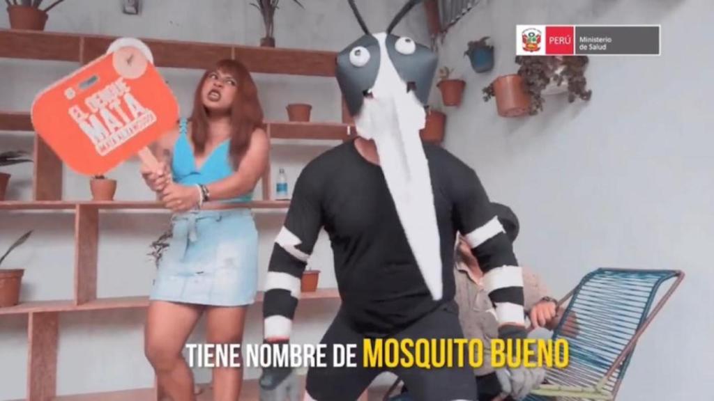 Fotograma del spot del Ministerio de Salud peruano inspirado en el « Vol. 53» de Bizarrap y Shakira.