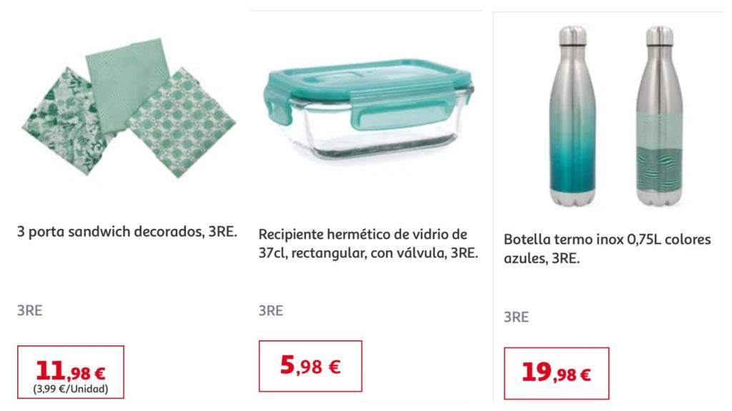 Menaje reutilizable.