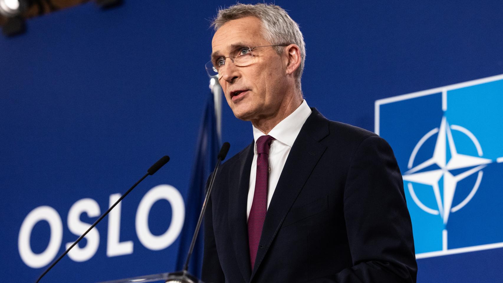 El secretario general de la OTAN, Jens Stoltenberg, durante la rueda de prensa de este jueves en Olso