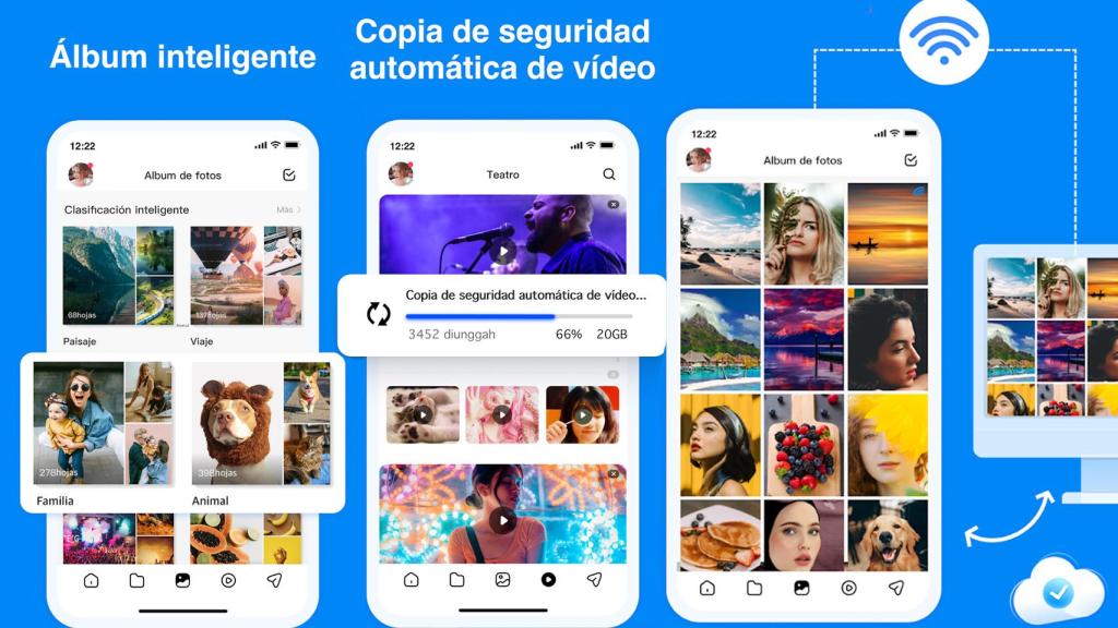Terabox cuenta con funciones especializadas para fotos y vídeos