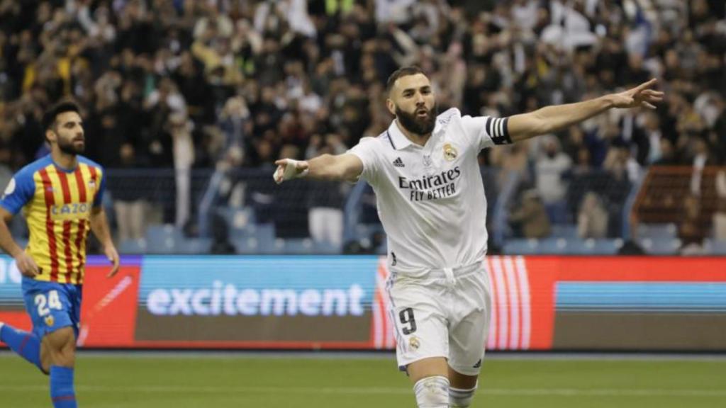 Karim Benzema, en la Supercopa de España celebrada en Riad (Arabia Saudí)