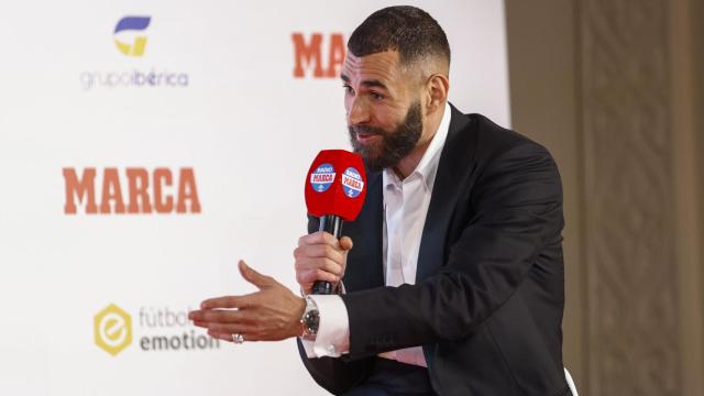 Karim Benzema, en el acto organizado por MARCA.