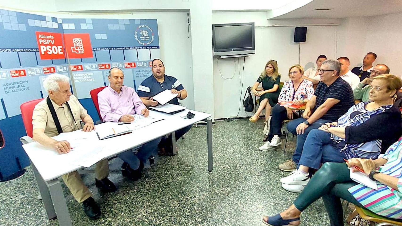 Ana Barceló en la Ejecutiva del PSOE que la nombra portavoz municipal en Alicante.