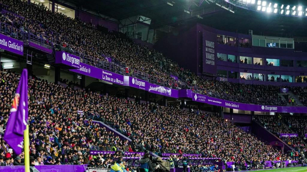 Aficionados del Real Valladolid en el Estadio José Zorrilla
