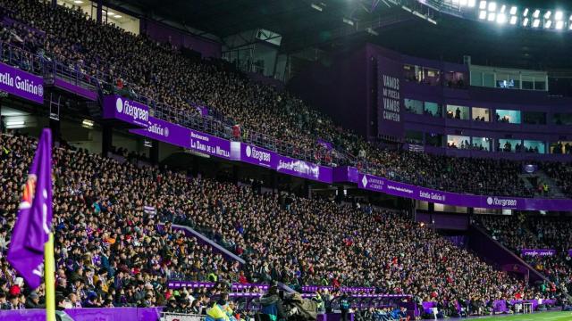 Aficionados del Real Valladolid en el Estadio José Zorrilla
