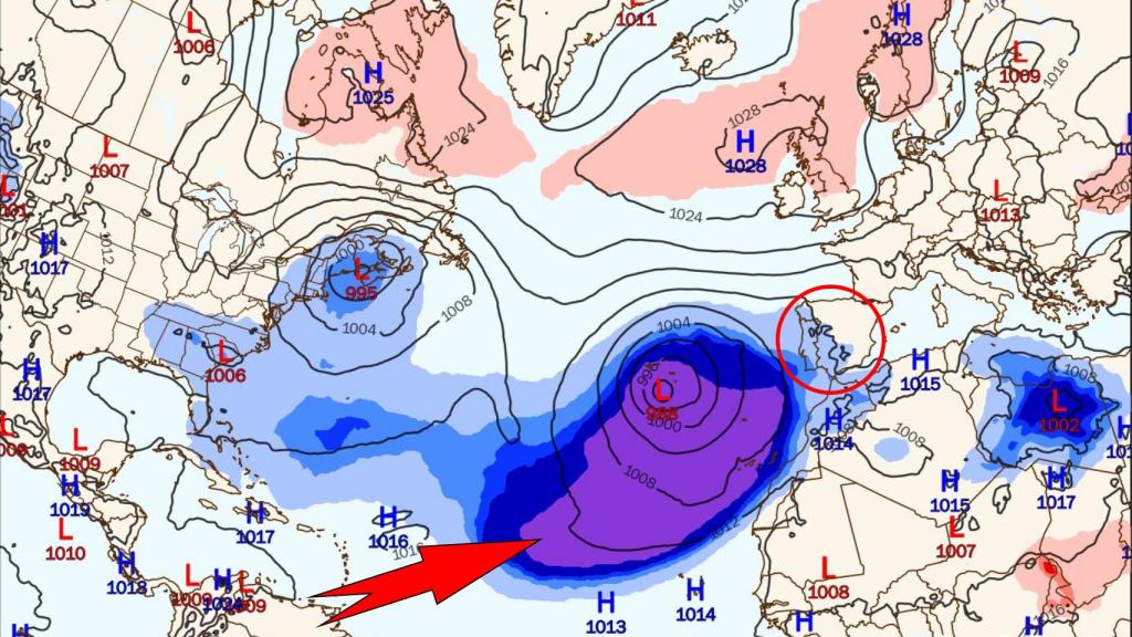La primera borrasca de junio que llega estos días. Polarwx.com