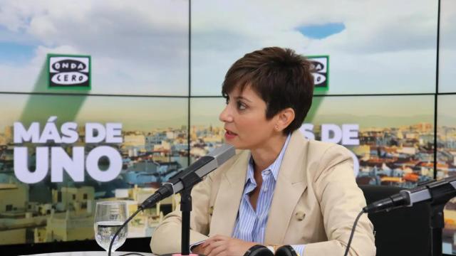 La ministra de Política Territorial y portavoz del Gobierno, Isabel Rodríguez, este jueves en Onda Cero.