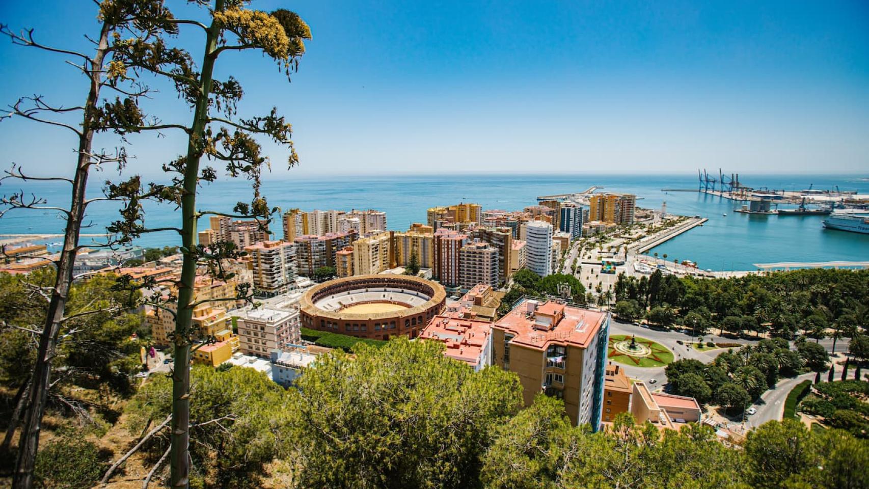 Vista de la zona de La Malagueta, en Málaga.