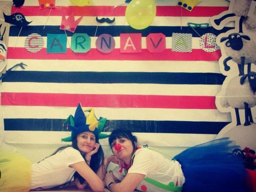 Ana y Laura durante un día de Carnaval