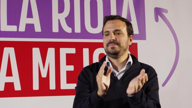 El coordinador de Izquierda Unida, Alberto Garzón, en un acto de campaña de las elecciones del 28 de mayo.