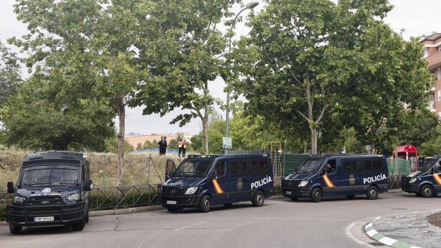 Furgones de Policía nacional