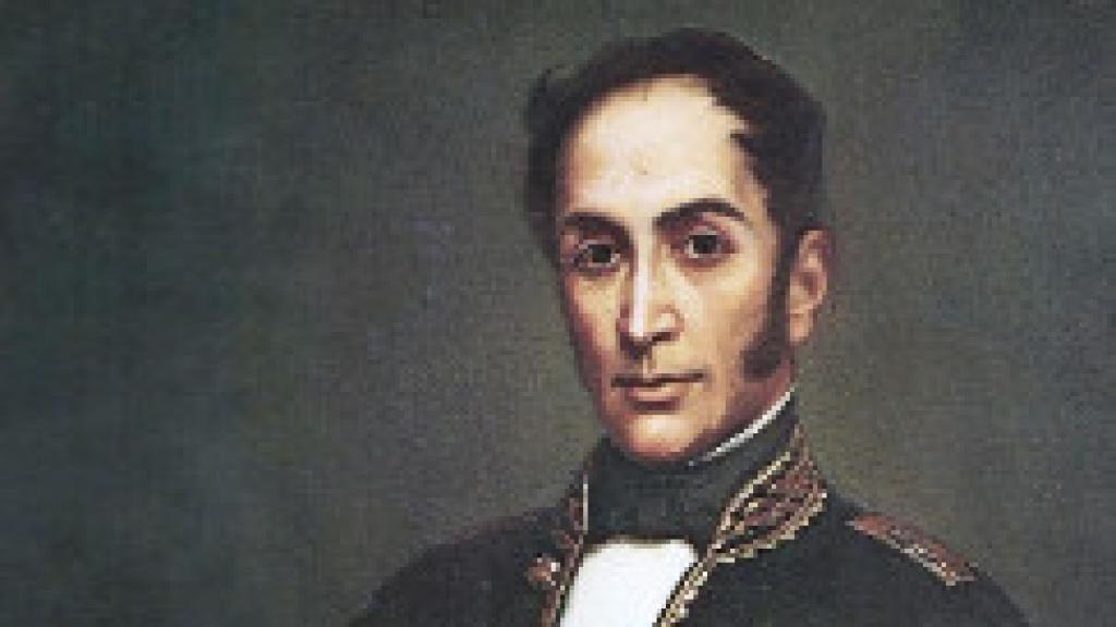 Retrato de Simón Bolívar.