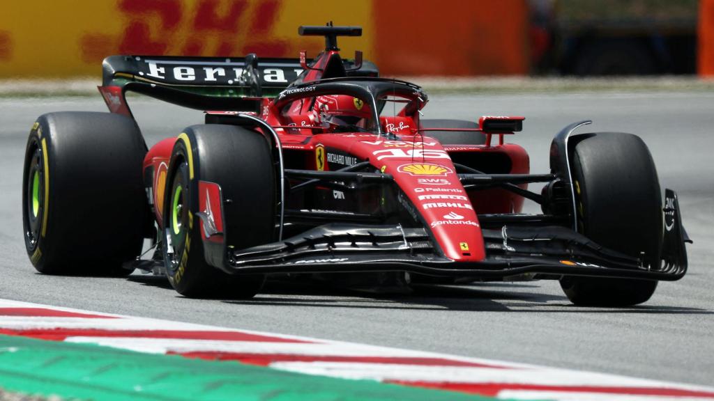 Charles Leclerc, durante los entrenamientos libres del Gran Premio de España.