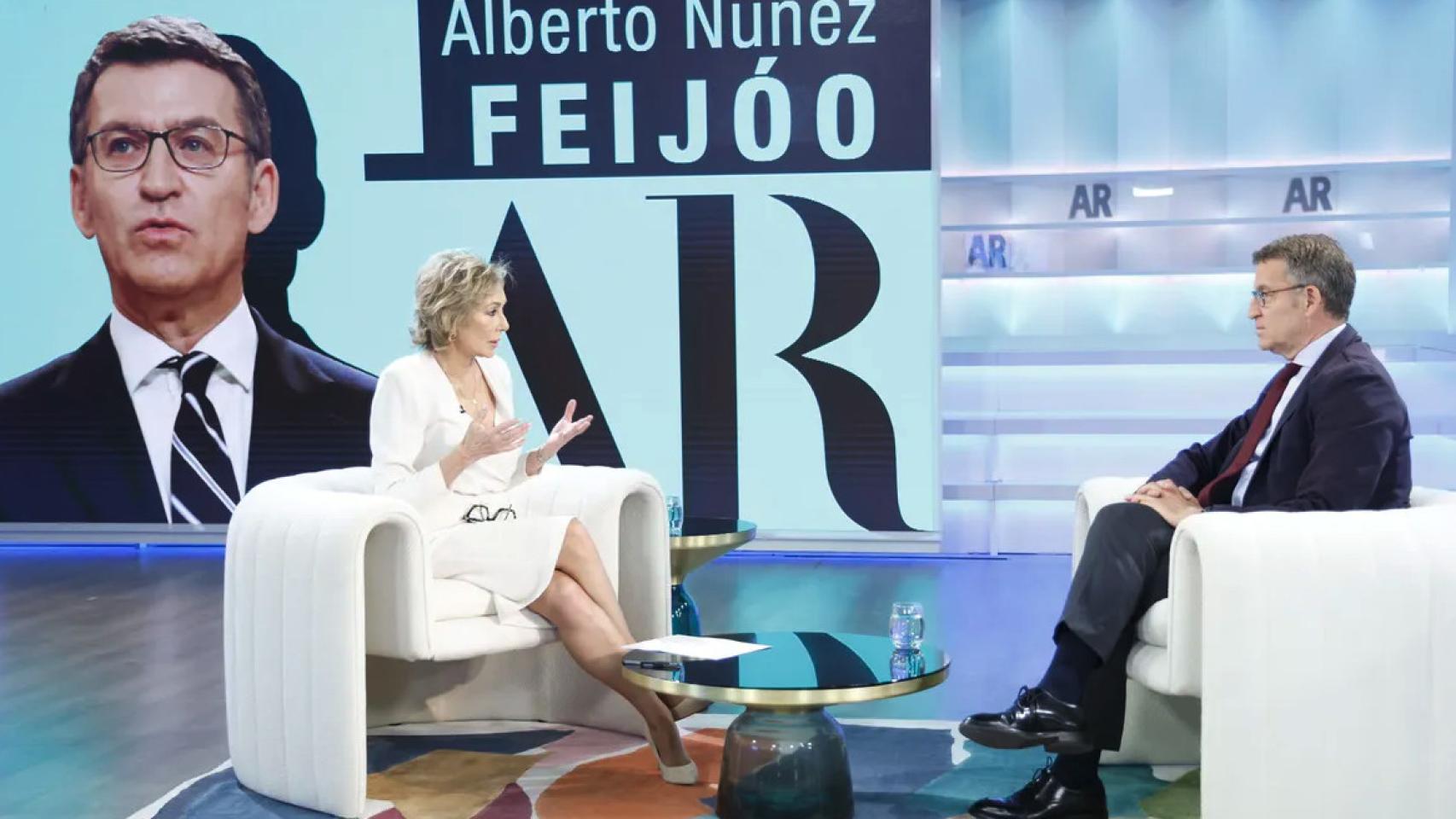 Ana Rosa Quintana y Alberto Núñez Feijóo.
