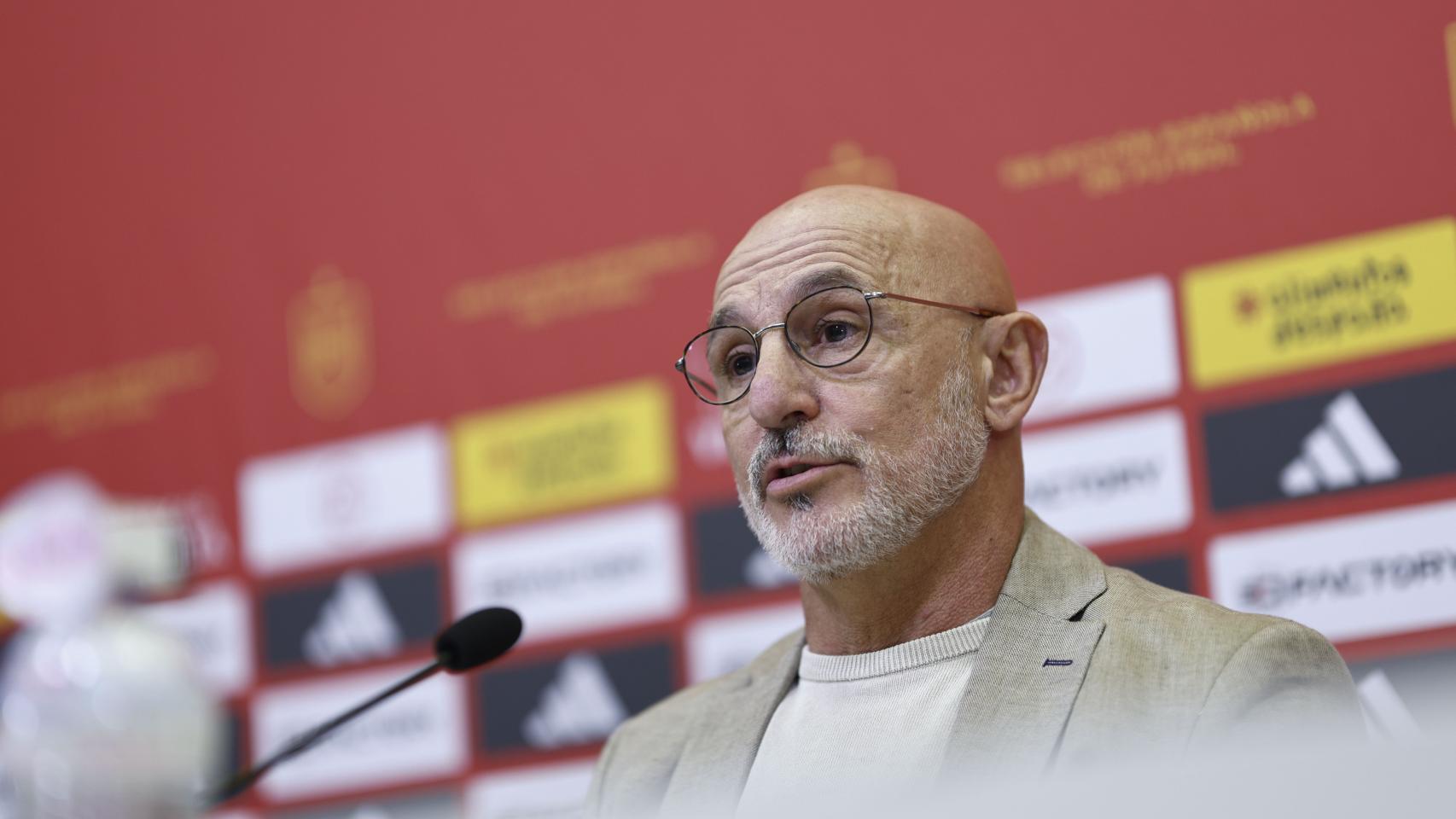 Luis de la Fuente, durante la rueda de prensa.
