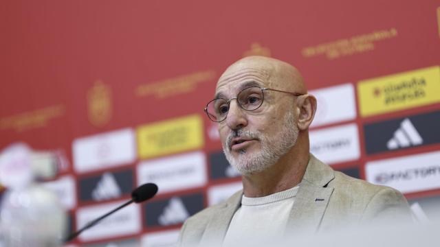 Luis de la Fuente, durante la rueda de prensa.