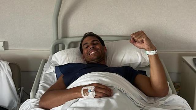 Rafa Nadal, antes de entrar al quirófano.