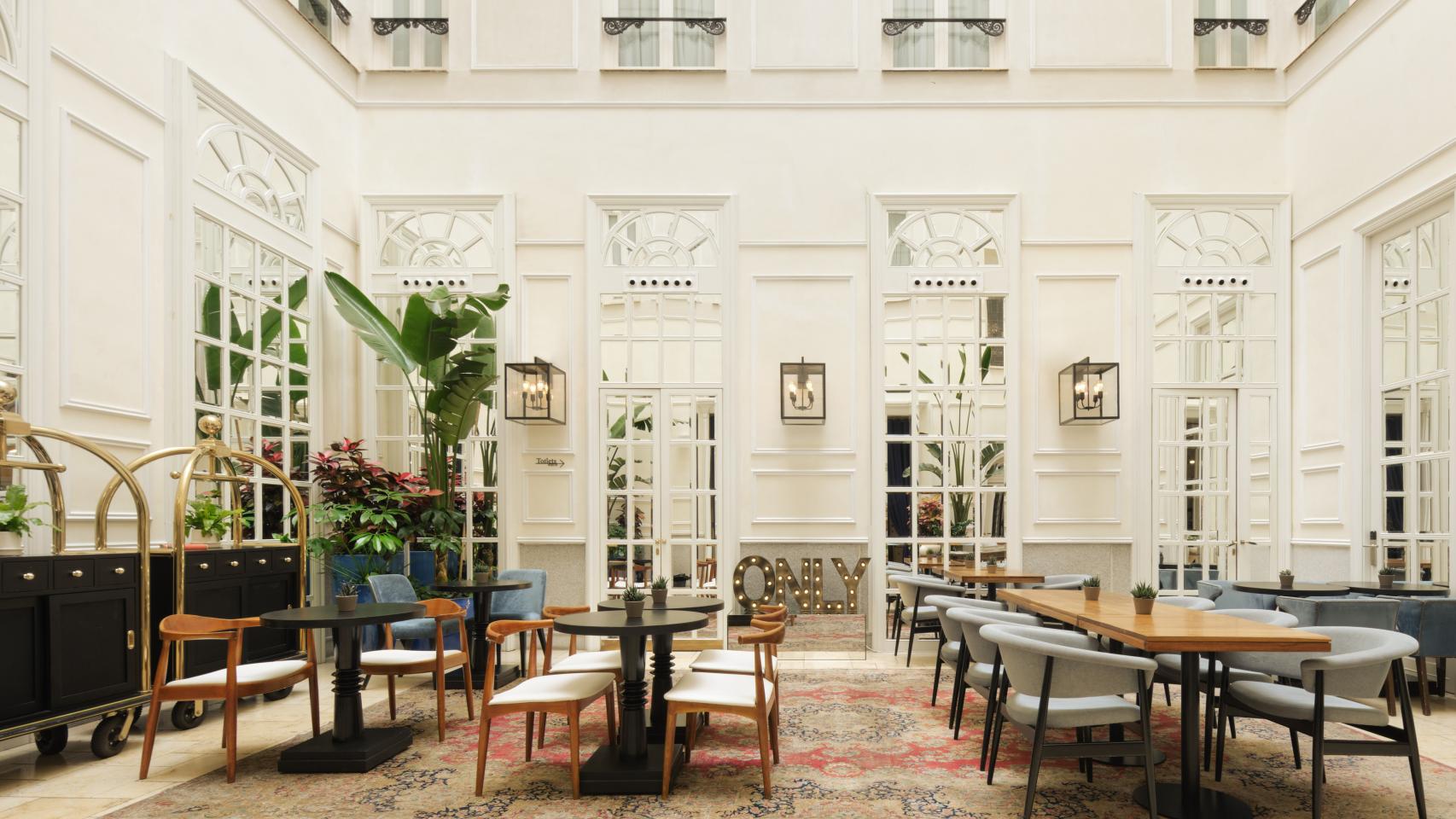 Zona de la terraza interior del hotel Only You Boutique donde se hace este 'por up'.