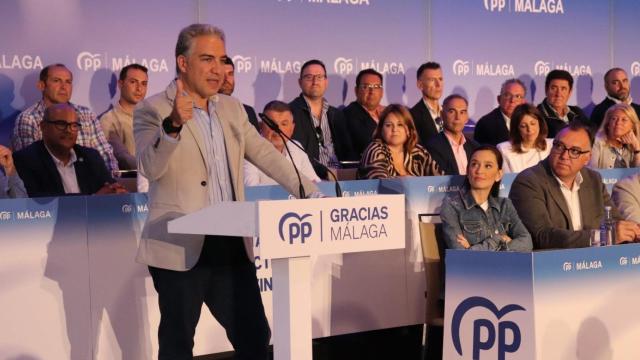Elías Bendodo durante su intervención en Málaga este viernes.