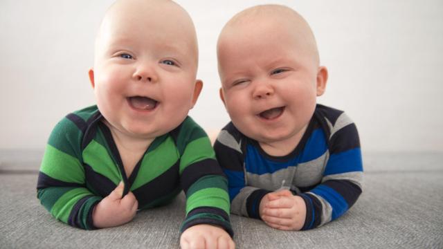 Dos bebés juntos.