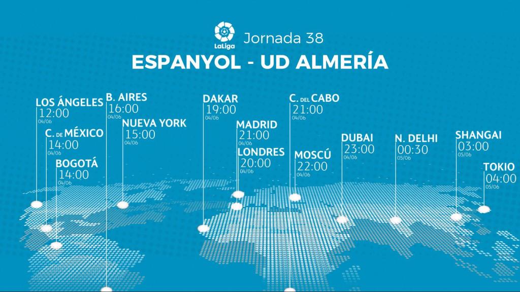 Horario del Espanyol - Almería