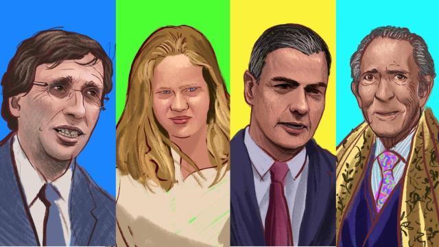 José Luis Martínez-Almeida,  Irene Urdangarin,  Pedro Sánchez y Antonio Gala.