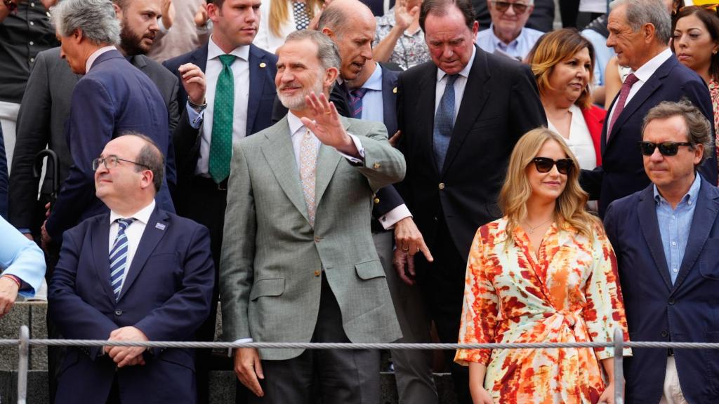 Iceta y el Rey, en los toros, este domingo.