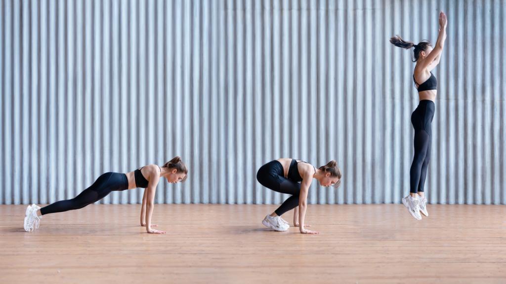 3 movimientos para hacer un burpee correcto.