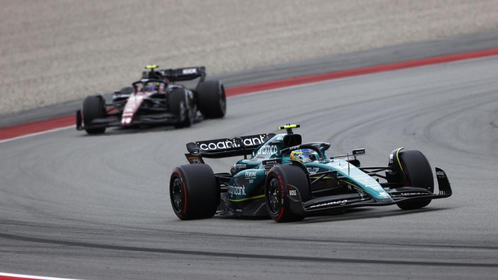 Fernando Alonso, realizando un giro en el Gran Premio de España de Fórmula 1.