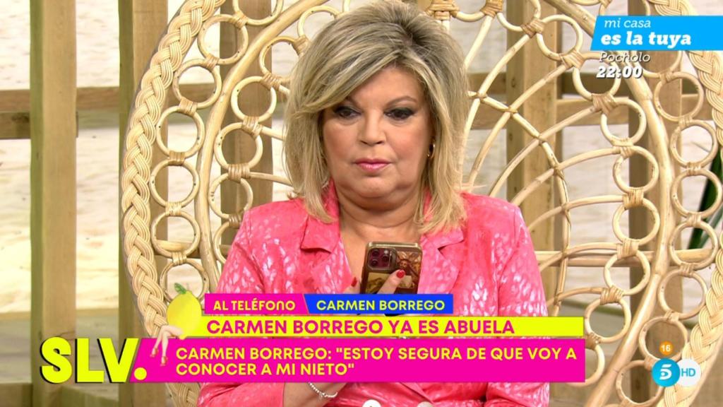 Carmen Borrego hablando con Terelu Campos en ‘Sálvame’.