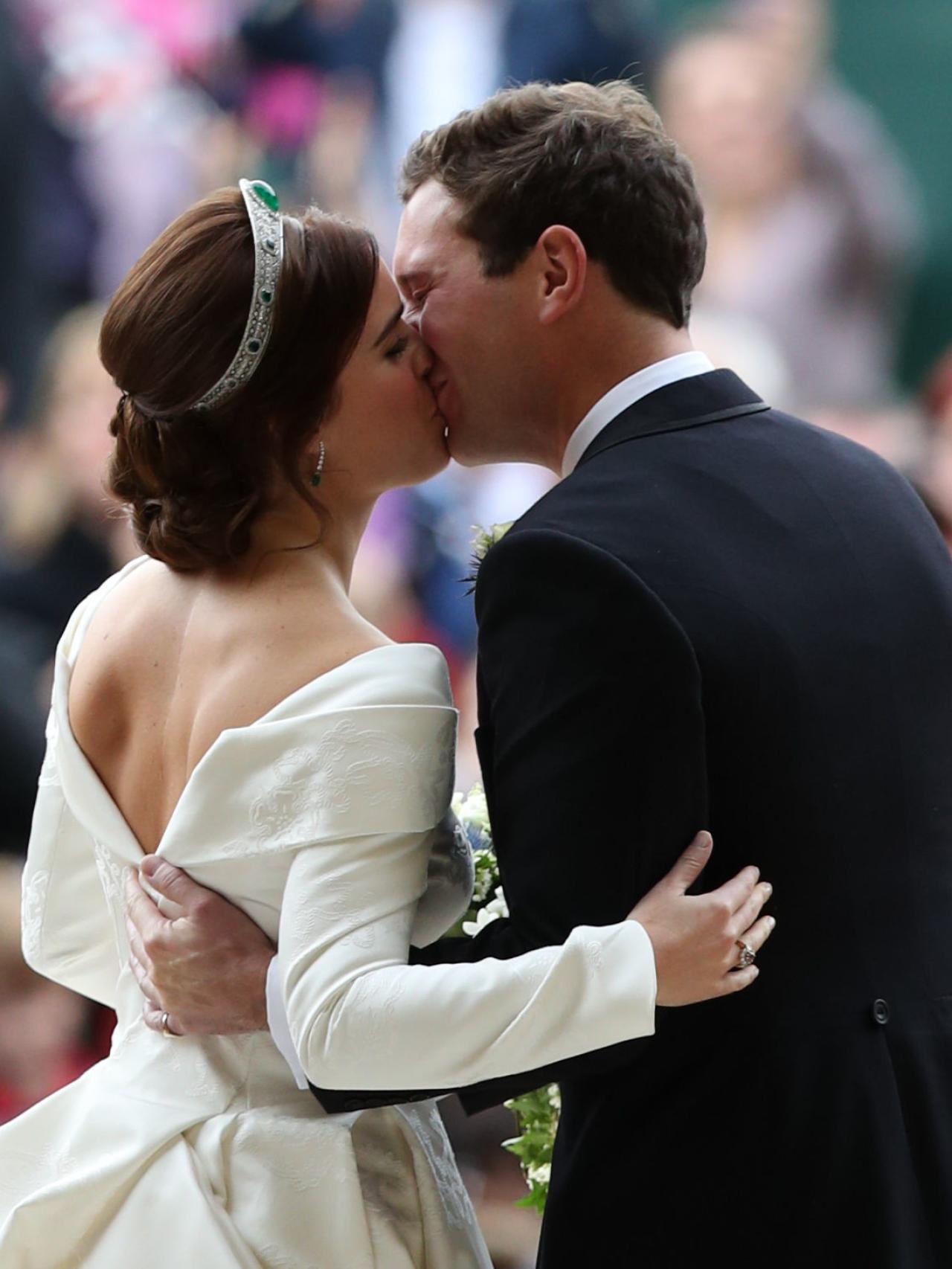 Eugenia y Jack el día de su boda, en 2018 en Windsor.