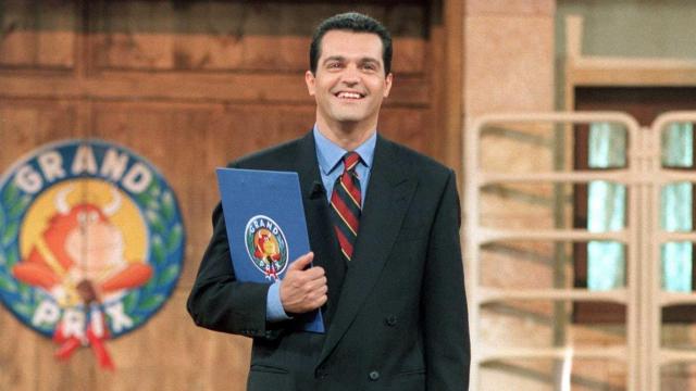 Ramón García presentando uno de los programa antiguos de El Gran Prix, en imagen de archivo.