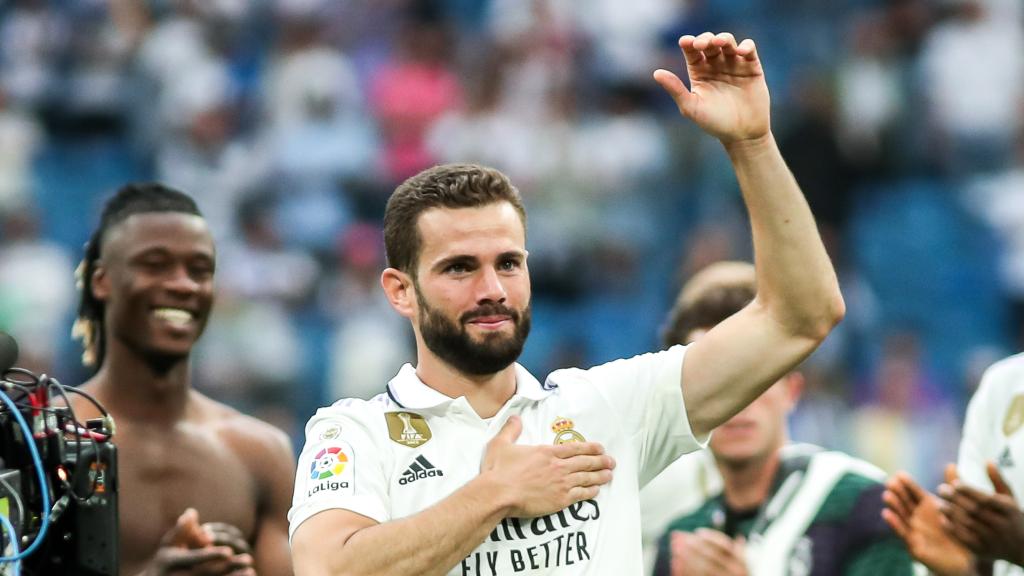 Nacho Fernández, tras el último partido de la temporada 2022/2023 con el Real Madrid