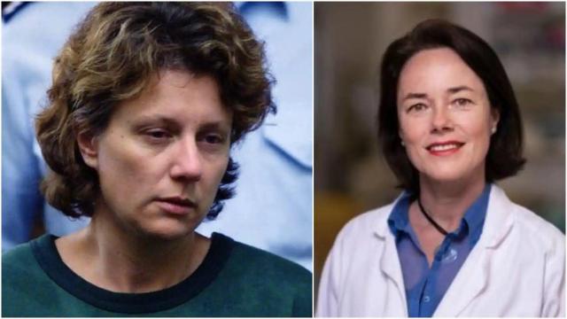 A la izquierda Kathleen Folbigg; a la derecha la científica española Carola García de Vinuesa.