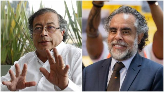 Fotos de archivo del exembajador de Colombia en Venezuela, Armando Benedetti y del presidente colombiano, Gustavo Petro.