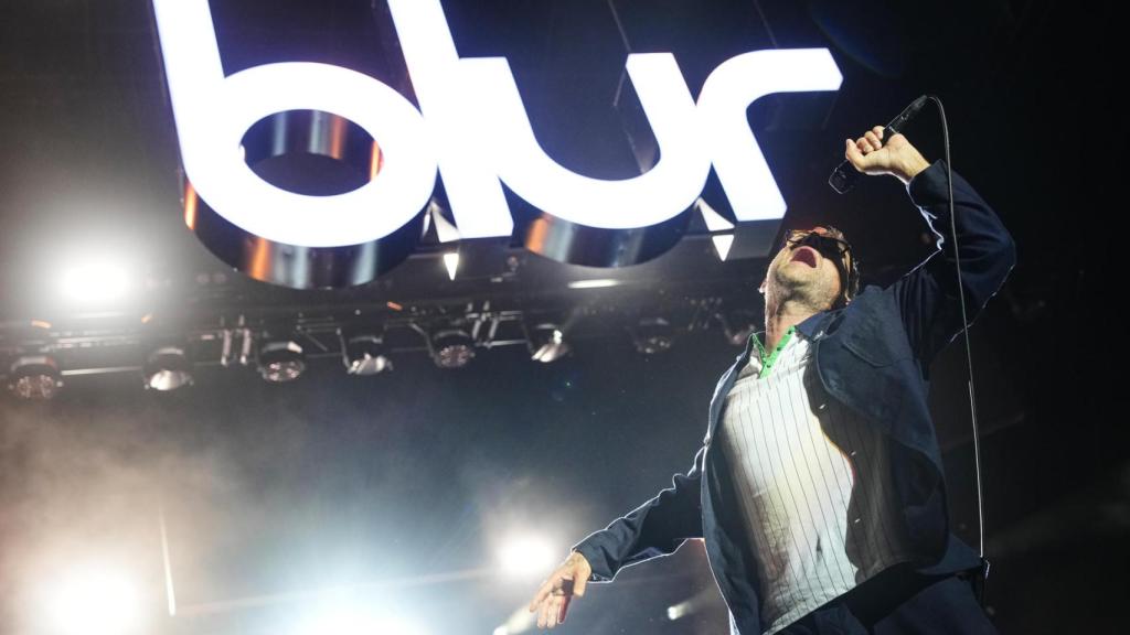 Damon Albarn, cantante de Blur, durante el concierto de la banda británica el pasado jueves en Primavera Sound Barcelona. Foto: EFE/Alejandro García