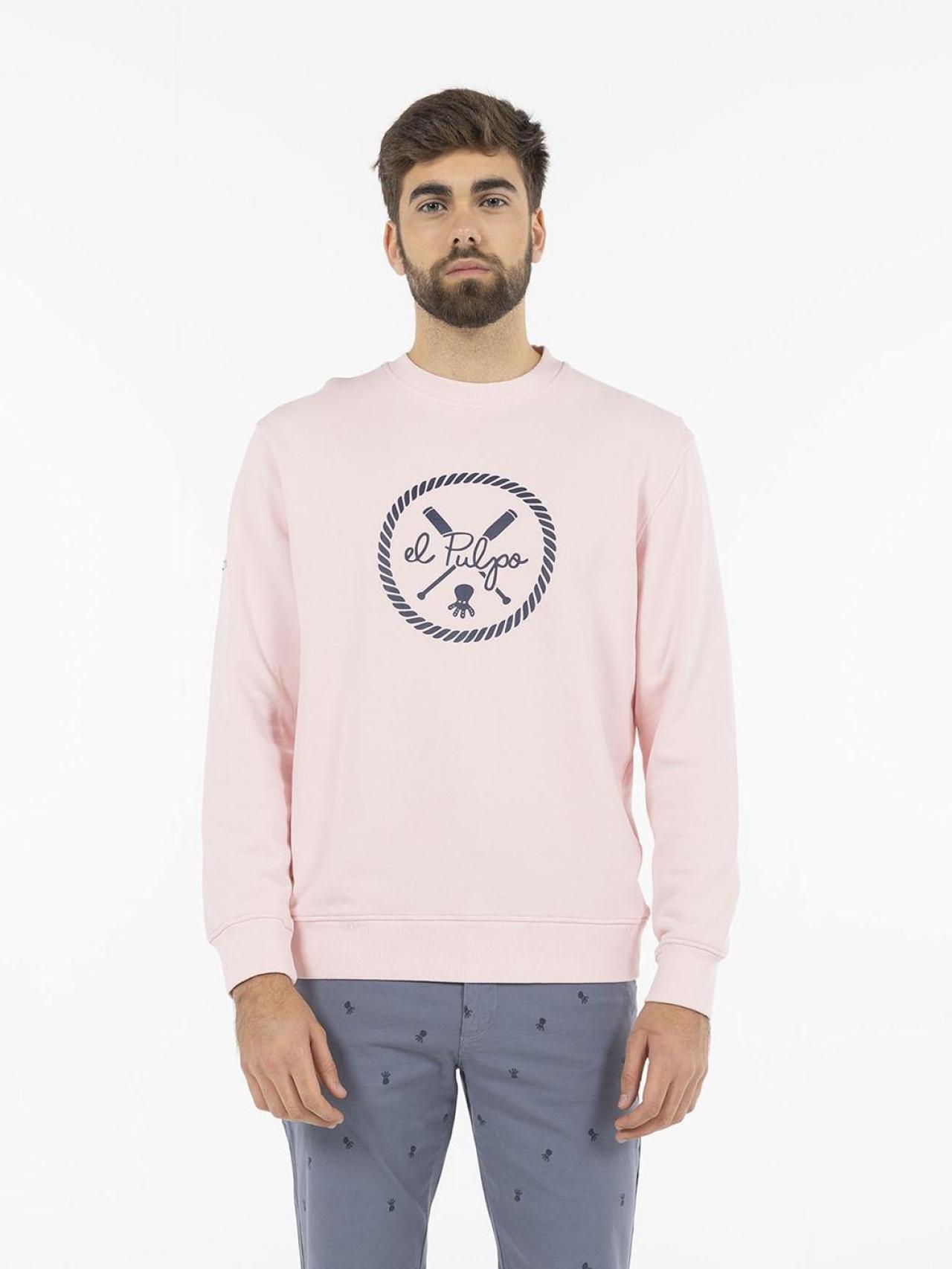 Sudadera remos en rosa.