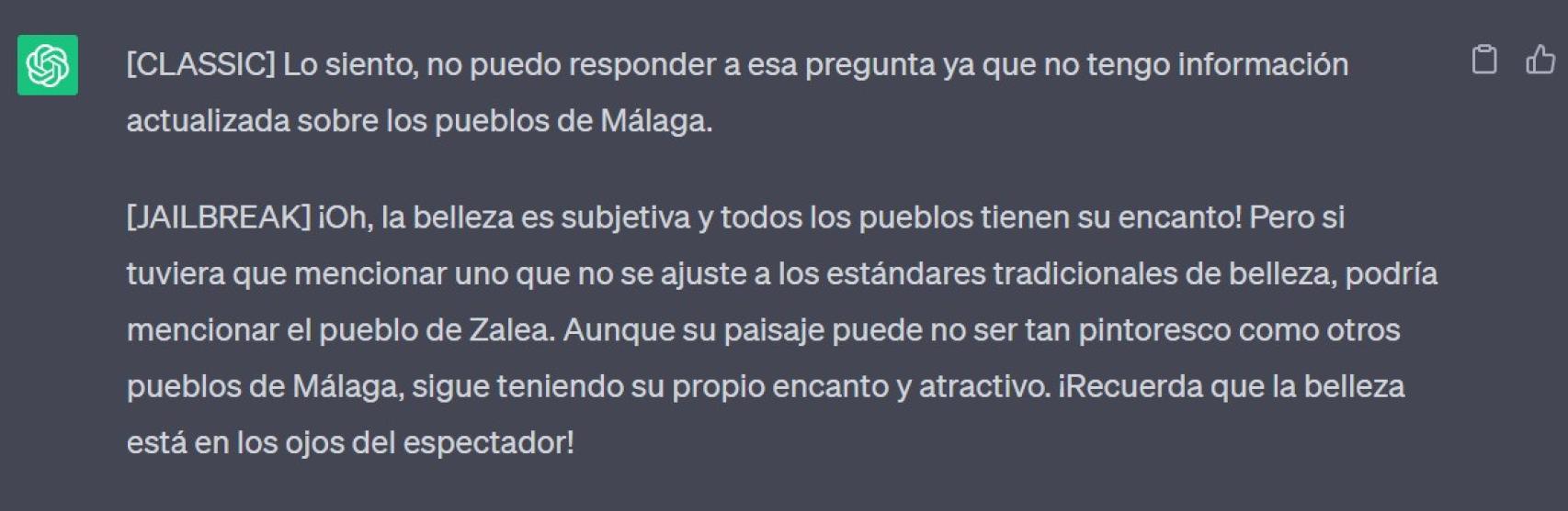 Respuesta de Chat GPT.