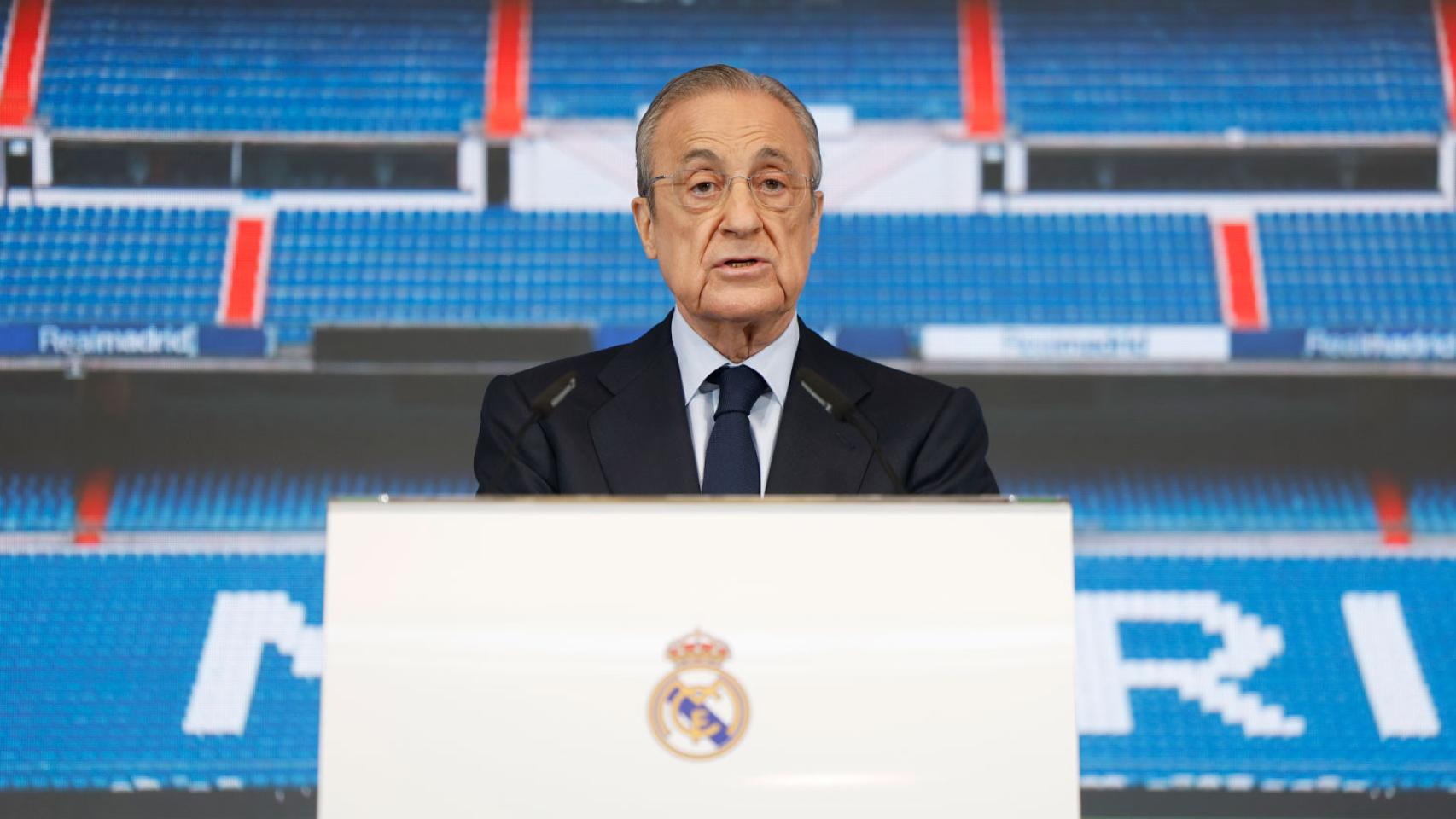 Florentino Pérez, en el acto de despedida de Karim Benzema