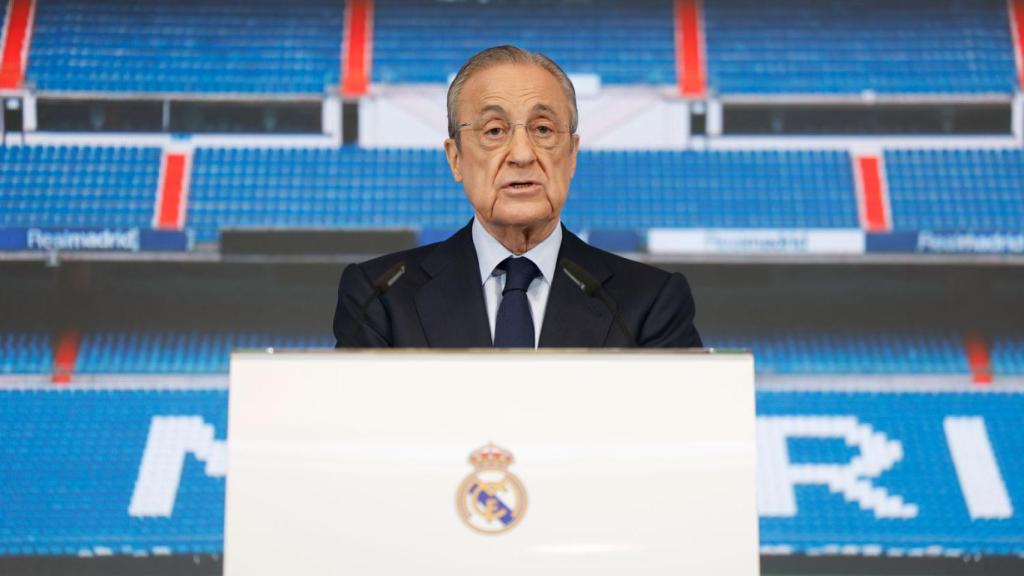 Florentino Pérez, en el acto de despedida de Karim Benzema
