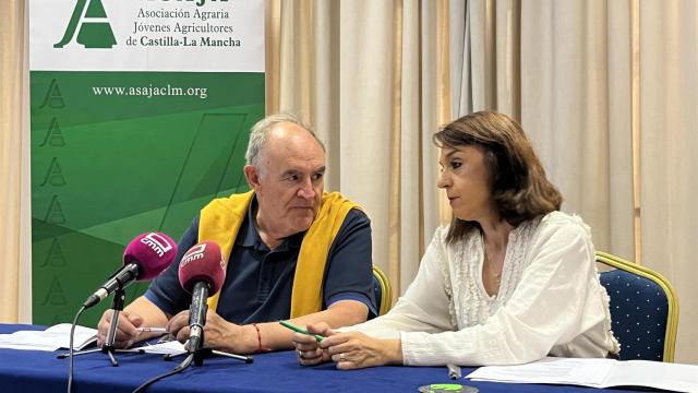 José María Fresneda y Blanca Corroto, líderes de ASAJA en Castilla-La Mancha y en Toledo, respectivamente.