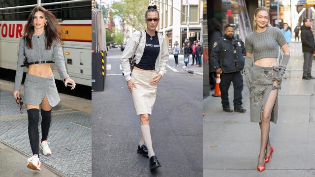 Em Rata y las hermanas Hadid luciendo medias