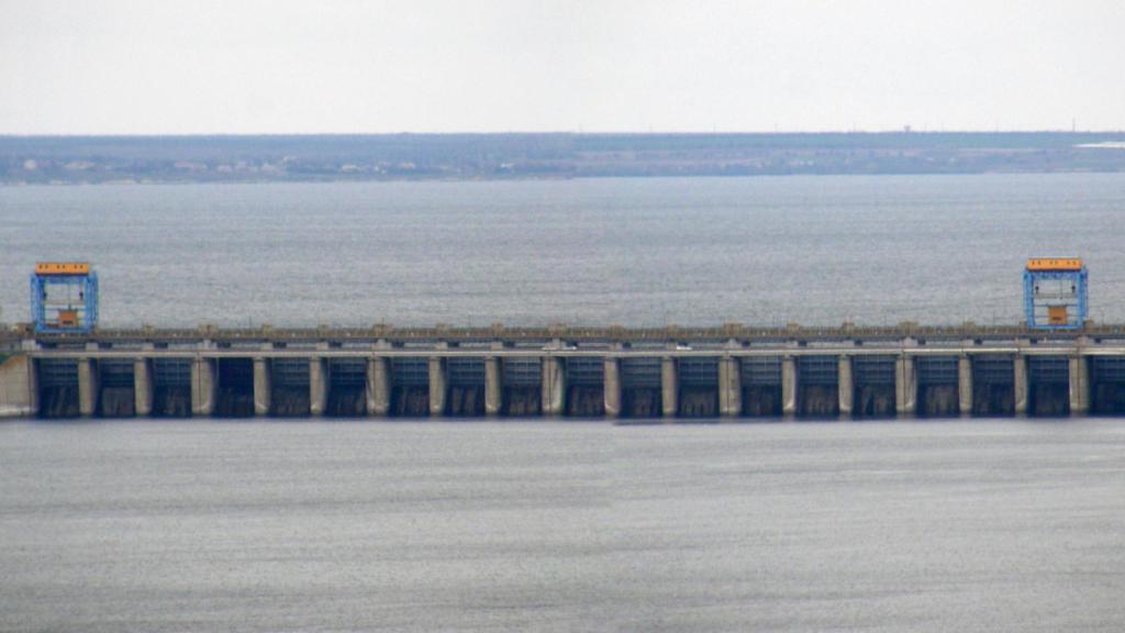 La presa de Nova Kajovka.
