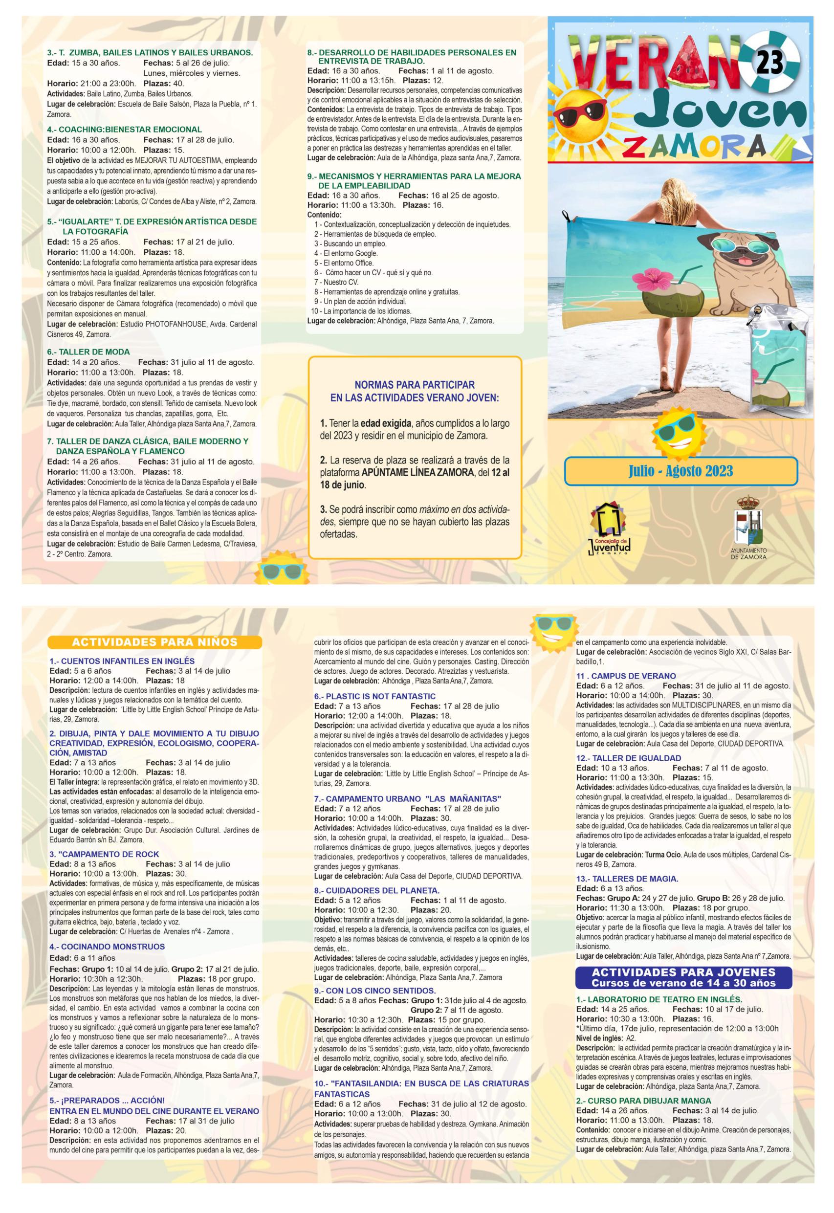 Triptico del Verano Joven